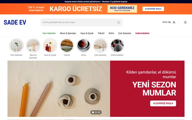 Sade Ev demo mağazası